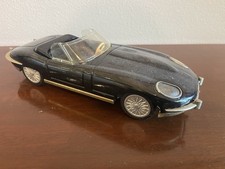 Vintage Jaguar E-Type Tin Toy Car  Bandai Japan  Friction Drive Convertible