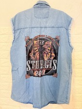 Vintage Sturgis 2012 Denim Vest 72nd Anniversary Hot Leathers 2XL Big Size Biker