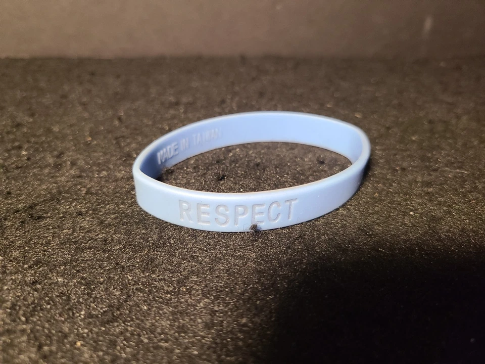 Nike Baller ID Band Baby Blue Respect Silicone Rubber Bracelet  - Image 2 of 3