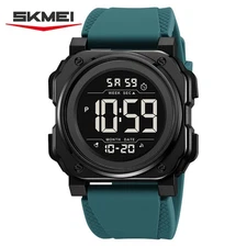 SKMEI Men Watch LED Alarm Sport Watches Digital Wristwatch Big Boys Stopwatch