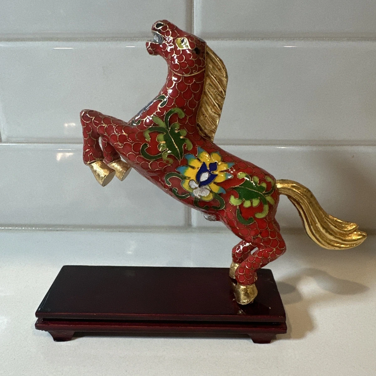 马中国风铜制雕像、雕像| eBay