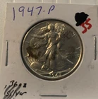 1947 US Minted Walking Liberty Half Dollar, Uncirculated  90% Silver Coin 🪙.