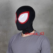 Spider Man Crossover Universe Miles Morales Mask Helmet with Faceshell Eyes Gift
