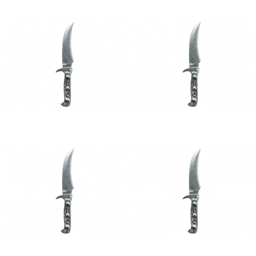 4x Pin Badge Hunting Knife