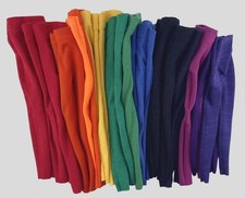 Pantalones hechos a mano que se ajustan a muñeca Barbie niña con curvas - arco iris, lote de 7