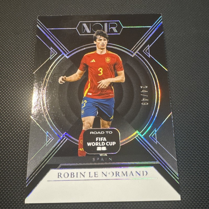 Panini 2025-26 Noir Road to FIFA World Cup Robin Le Normand #60 Silver /49 Spain