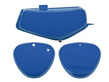 Tank-Set f&uuml;r Simson S50 & S51 &ndash; Bananentank m. Seitendeckel Enduro - Olympiablau