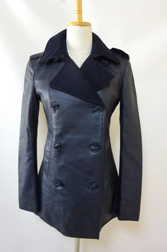 Cappotto giacca pelle BOTTEGA VENETA taglia 38 elegante e lussuoso