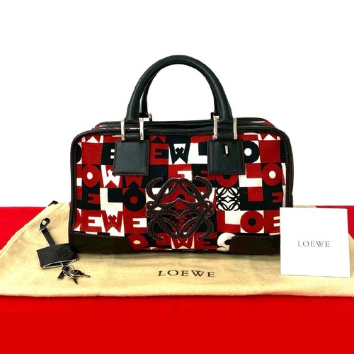 Excellent condition with bag LOEWE Amazona 28 anagram logo leather leather canva