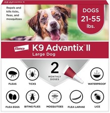 K9 Advantix II Large Dog Flea, Tick Mosquito Treatment Dogs 21-55 lbs. 2 CT