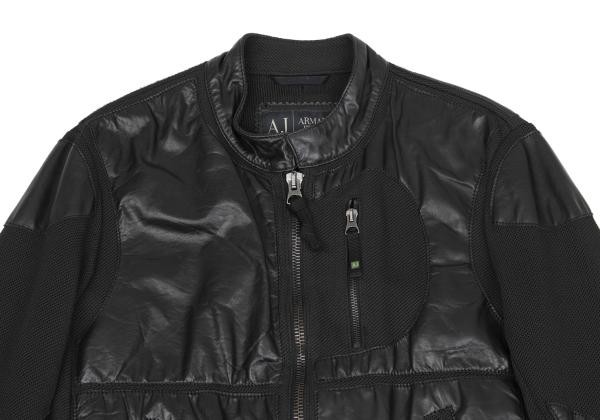 「値下げ」ARMANI JEANS ライダースジャケット 中古・古着通販】ARMANI JEANS (アルマーニジーンズ) ボタン
