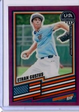 2026 Panini Stars & Stripes Ethan Gustus Purple Prizm /199 #74 USA Baseball