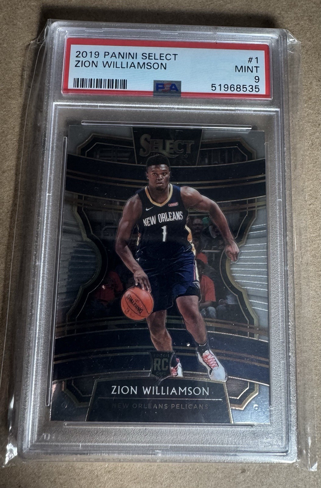 2019-20 Panini Select Concourse Zion Williamson #1 PSA 9 MINT Rookie RC