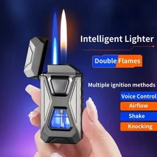 Voice-Activated Smart Ignition Lighter,4-Ignition Methods,Soft Flame Lighter US