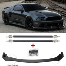 For Ford Mustang GT 2000-2021 Front Bumper Lip Splitter Spoiler + Strut Rods