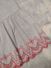 Vineyard Vines Skirt Womens Small Blue With Red Stitching Lined Scalloped