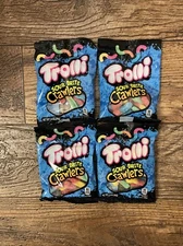 4 Trolli Sour Brite Crawlers Candy, Original Flavored Sour Gummy Worms, 3.4 Oz.
