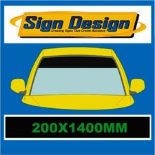 1400mm x 200mm 8" Matt Black Car Windscreen , Sun Strip
