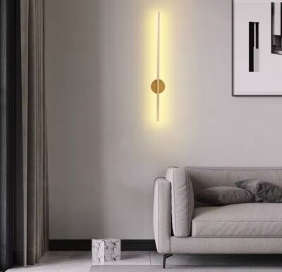 Slim Linear LED Wandleuchte Fernbedienung Kabellos USB Wiederaufladbar 50cm 2er Pack