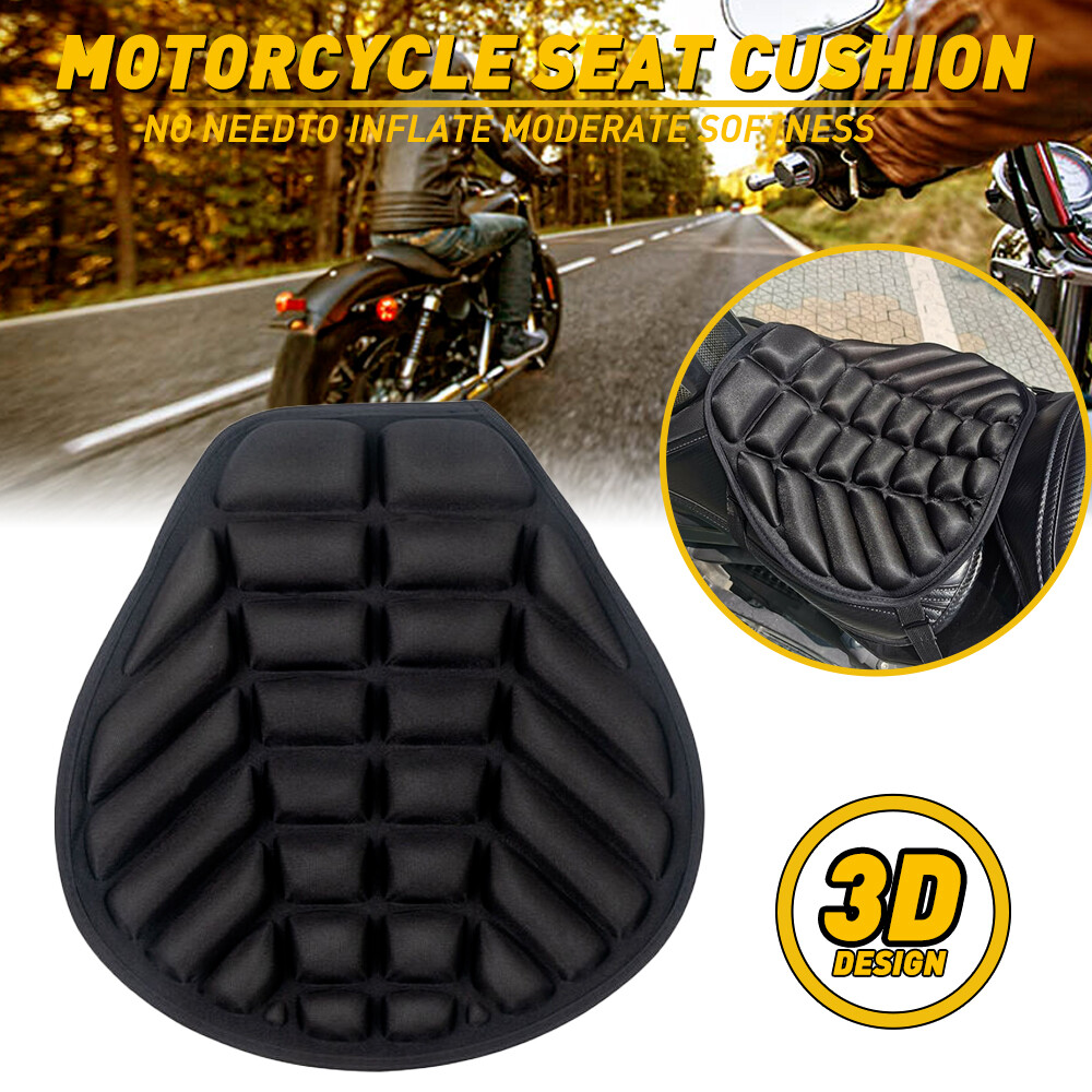 Breathable Motorcycle Gel Seat Cushion Comfort Pillow Pad Cover Pressure Relief