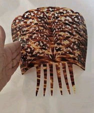 Huge Antique Faux Tortoise Spanish Mantilla Hair Comb Wedding 11.25 X 11.25 Inch