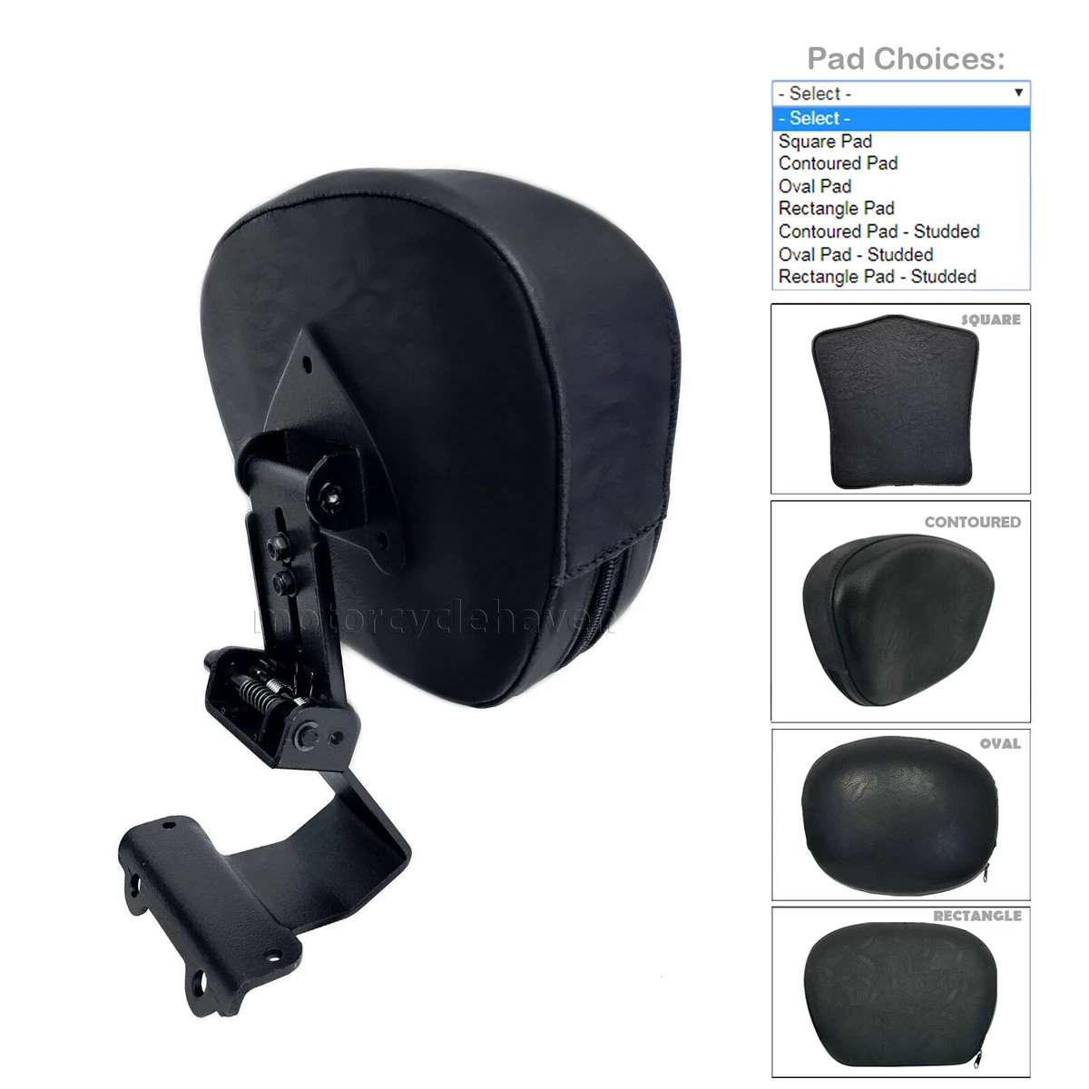 2008 up Yamaha Raider Fully Adjustable Rider Driver Back Rest Backrest Pad Kit