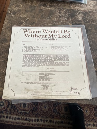 🔥Karen Miller-Where Would I Be Without My Lord (Sealed Vinyl) Rare🔥 - Picture 2 of 4