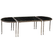 Maison BAGUES  Grande Table basse tripartite ( 138cm)  bronze et miroirs