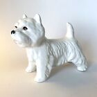 Vtg West Highland White Terrier Dog Ceramic Figurine Hand-Painted 5.25" long