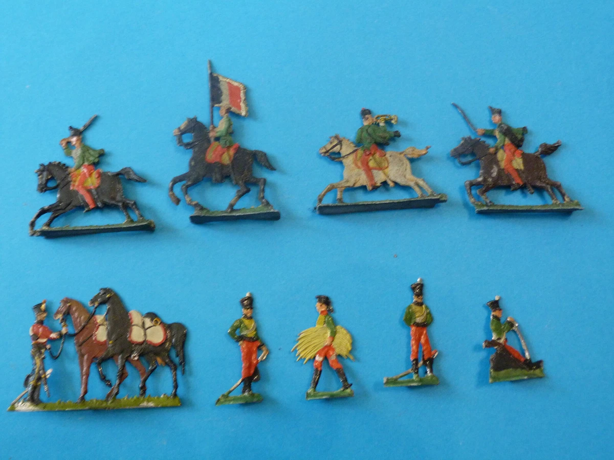 2 Soldats Cavaliers Romains étain Plat - Zinnfiguren 30mm - Antiquité