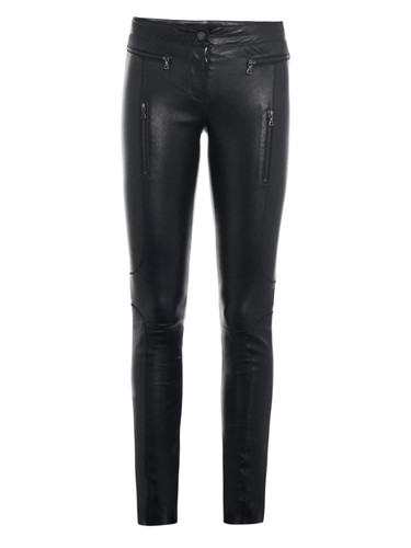 Womens Black Leather Pants Genuine 