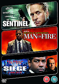 The Sentinel/Man On Fire/The Siege [DVD], New DVD, Michael Douglas,Kiefer Suther