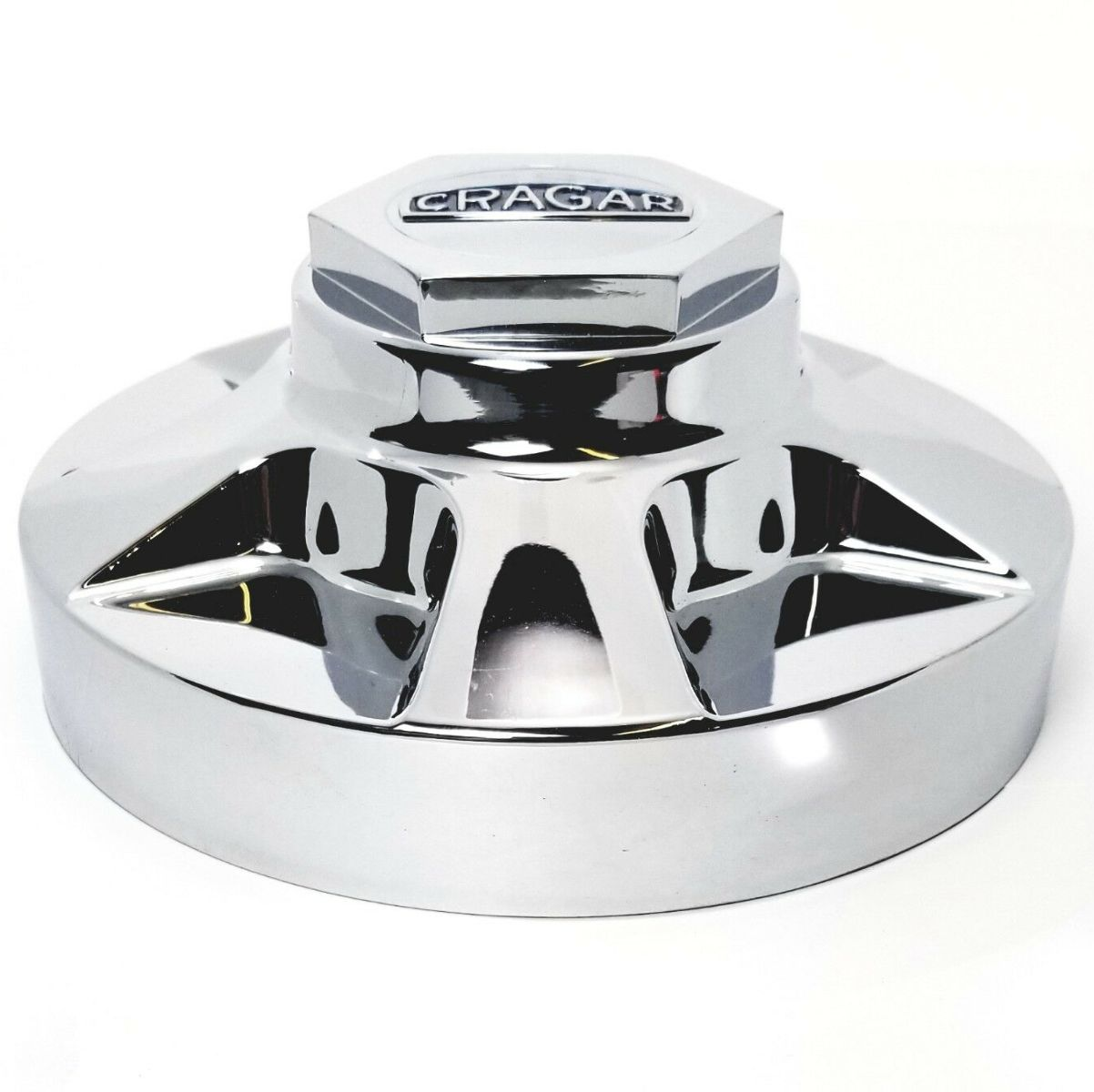 Cragar Hex Nut Center Cap Fits 390 Chrome Plated Plastic 67/8" OD