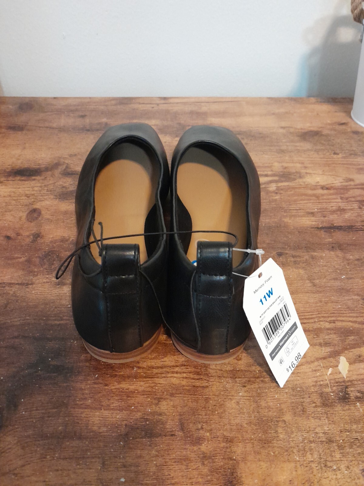 Womens Time And Tru Size 11W Wide Width Soft Sqaure Toe Ballet Shoes