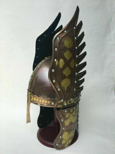 Steel Helmet Knight Steel Helmet Knight Gothic Helmet Fully Hand made item new - Picture 10 of 12