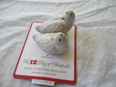 NEW Hallmark Turtle Dove Salt Pepper ShakersFrom the 12 Days of Christmas