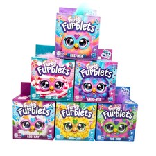 Furby Furblets 3 Electronic Mini Plush Toy Keychain Complete Set of 6