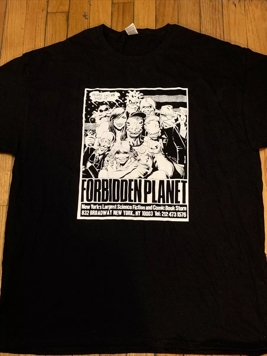 Forbidden Planet Comic Book Store Black T-Shirt XL New York City NYC NY