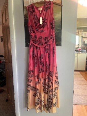 Anthropologie Verb by Pallavi Singhee V-Neck Ombre Maxi Dress Sz XS