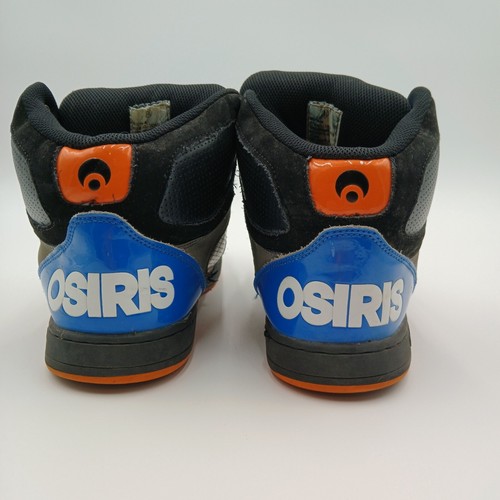 OSIRIS Skate Shoes Unisex 6.5 Leather Blue Black Orange High Tops - Picture 8 of 20