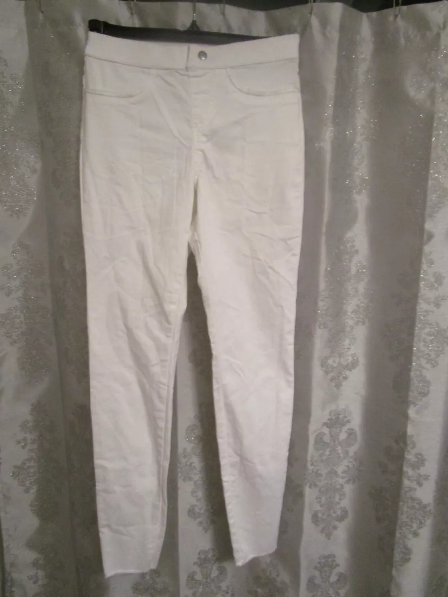 White denim cheap leggings
