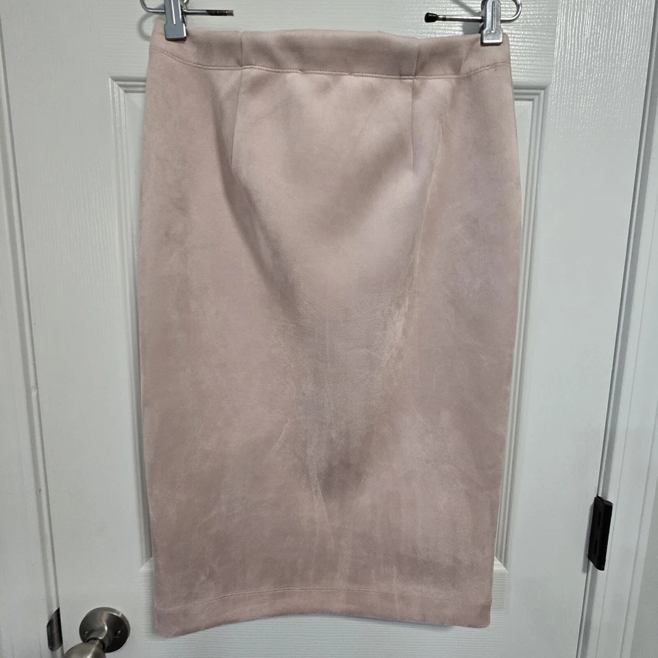 Philosophy Pink Barbiecore Faux Leather Suede Midi Pencil Skirt Size Medium - Image 4 of 4