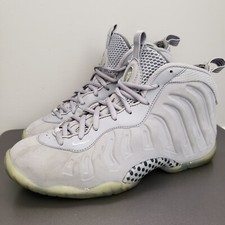 Nike Little Posite One Premium Youth 7Y Wolf Gray Suede Shoes 807198-007