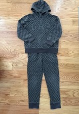 Kids Gap Sweat Shirt Jogger Pants Black Grey Outfit Hoodie Boys Size L