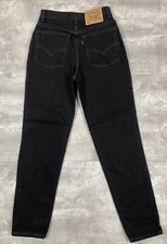 vintage LEVIS 512 BLACK JEANS SLIM FIT TAPERED LEG 9 JR M DENIM MADE USA MOM