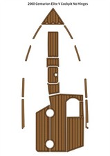 2000 Centurion Elite V Cockpit No Hinges Pad Boat EVA Foam Teak Deck Floor Mat-