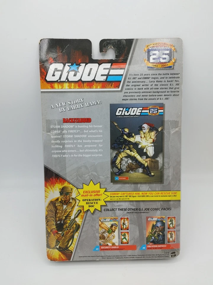 GI Joe 25th 30th 50th Comic 2 Pac Firefly & Storm Shadow New MOSC - Image 2 of 2