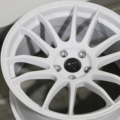 18x9.5 White Wheels Vors TR10 5x115 35 (Set of 4) 73.1 | eBay