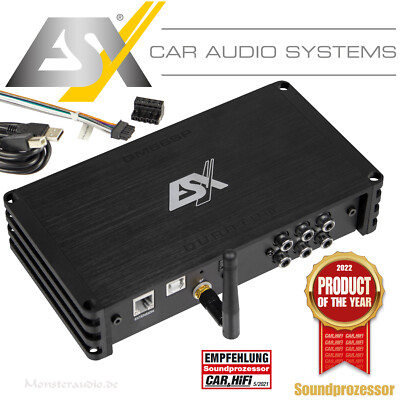 ESX QM66SP 6-Kanal DSP mit Bluetooth digitaler Soundprozessor 32 Bit 294 MHz