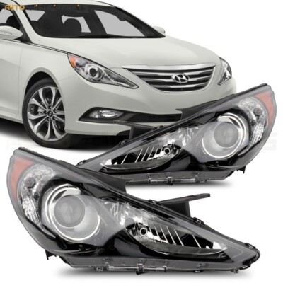 For 2011-2014 Hyundai Sonata Headlight Assembly Pair Left + Right Sides